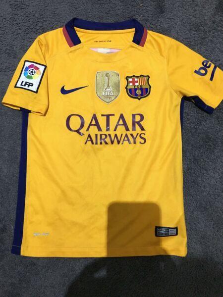 FCB Barcelona Neymar Nike soccer jersey 6-8 year old