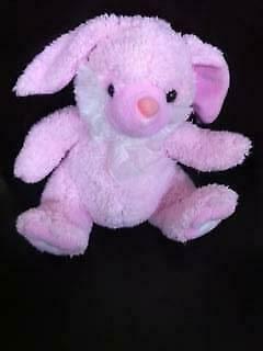1 Pink and White Rabbit - Soft Toy