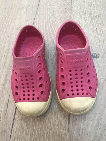 Pink native shoes size C7