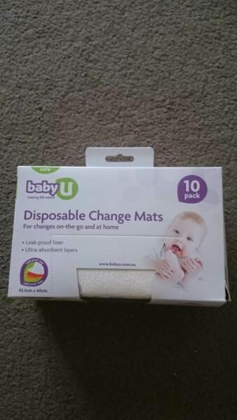 [NEW] Baby U Disposable Change Mats 10 Pack