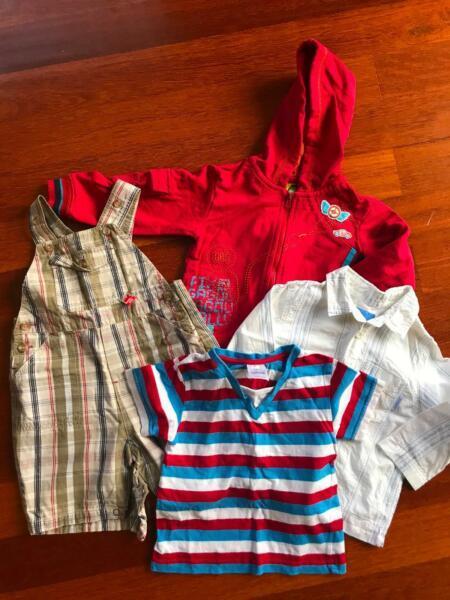Baby Boy Hoodie OverAlls Shirts Size 1 Fred Bear GaguTagu