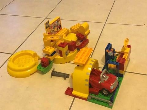 Lego and Train Tracks Set