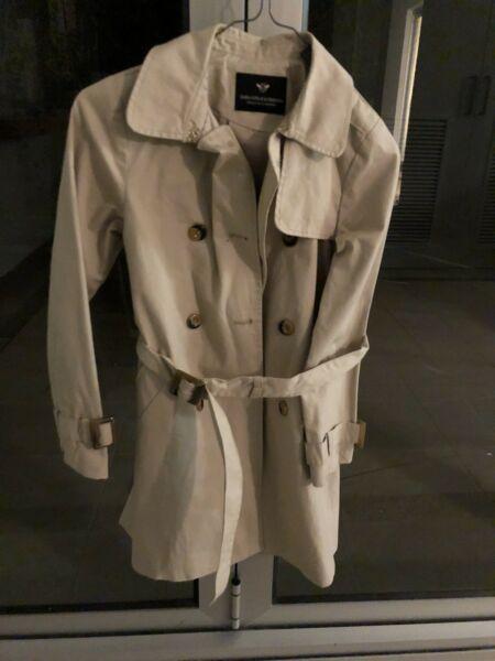 Zara girls beautiful trench coat with buckle belt