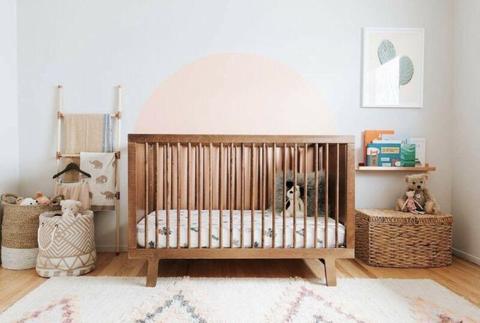 Oeuf Sparrow Cot & Dresser walnut - $850 for both