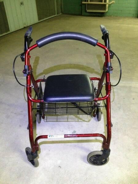 Independent Living - Seat Walker with Basket - RED