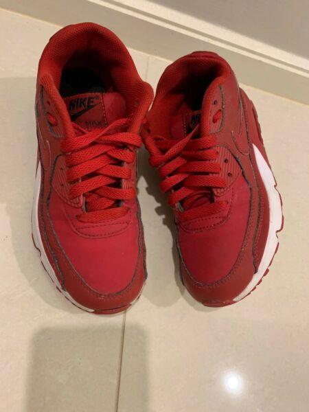 Nike Air shoes Red boys - size 4Y