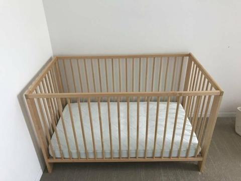 IKEA Gulliver Cot in natural wood