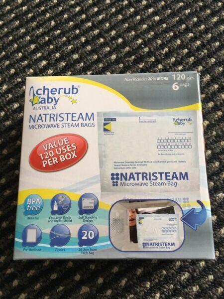 Brand new cherub microwave bag steam strelizer