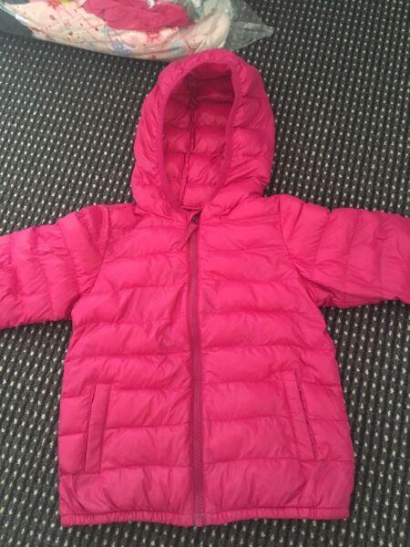 Mamaway baby lightweight warm jacket with duck feathersize 90