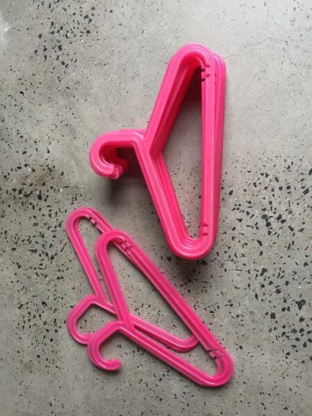 20 Pink Kids IKEA coat hangers