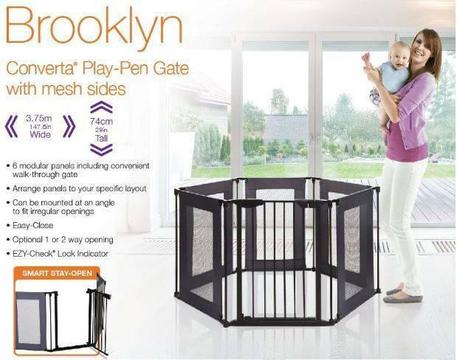 DREAMBABY BROOKLYN CONVERTA® PLAY-PEN GATE WITH MESH SIDES