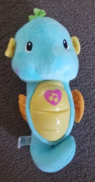 Fisher-Price Soothe & Glow Seahorse, Blue toy