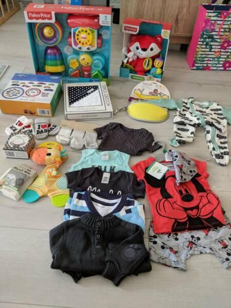 Baby bundle of toys and clothes - all brand new tags attached