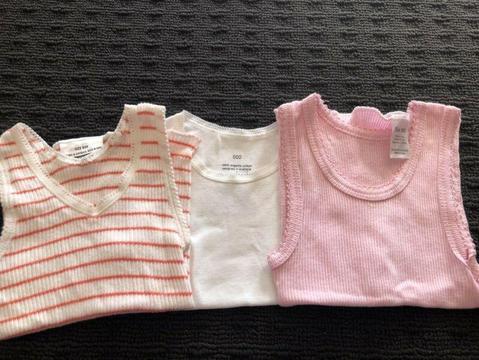 Baby Bonds Singlets - 000, 0, Size 1 and 18-24 months