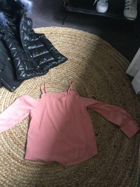 Girls size 10 BARDOT pink formal top