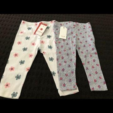Baby Girls Leggings - Size 3-6 months & Size 1
