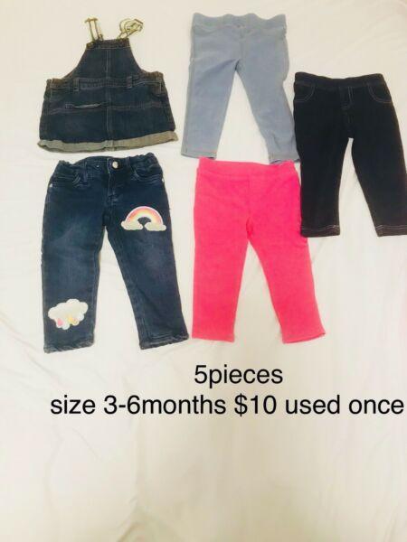 Baby girls jeans 3-6months