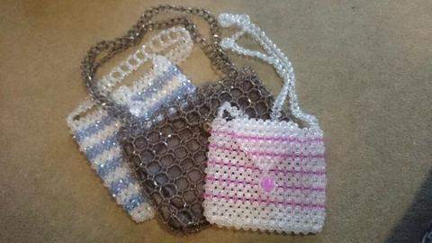 Homemade girl beads bags