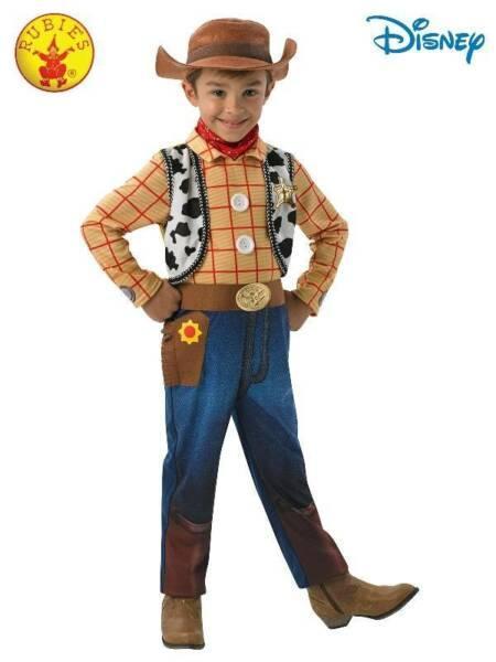 WOODY DELUXE COSTUME -SIZE 4-6 - LICENSED COSTUMES BY RUBIES