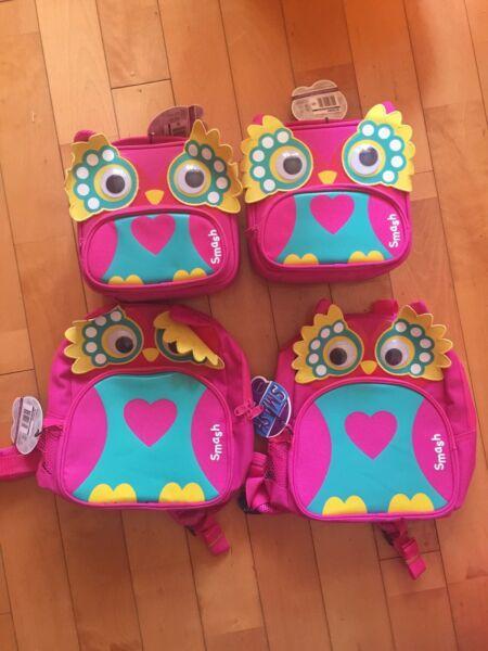 Smash owl lunch box backpack kids baby bag brand new