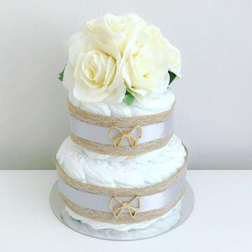 Two Tier Naked Nappy Cake