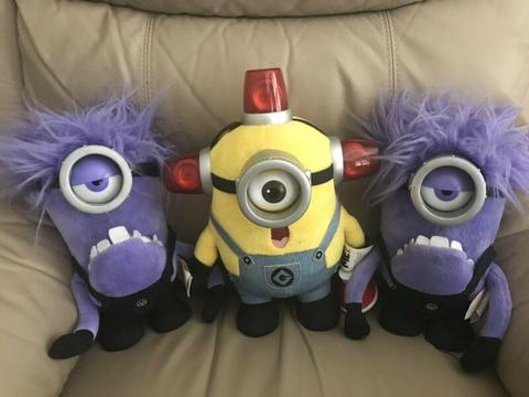 3 x Talking Minion Toys