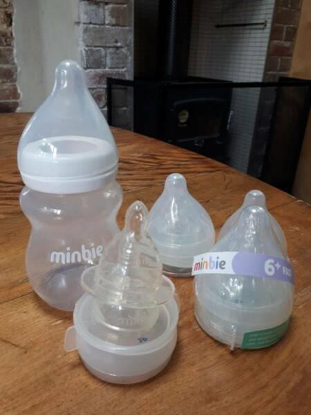 Minibie 3 month bundle and extra 2 x fast flow teats