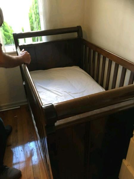 Baby Cot with Mattress With Storage