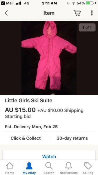 Girls ski suit