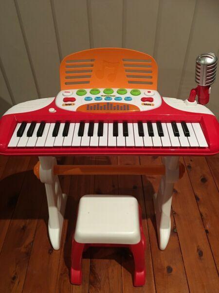 Kids Electronic Keyboard Piano with Stool!
