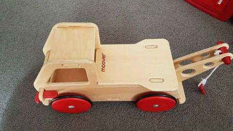 Moover baby truck wooden ride on