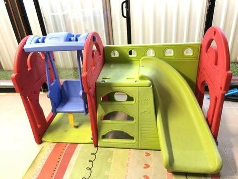 Kids mini slide and mini swing