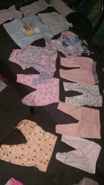 newborn girl very pretty pants and a few other things