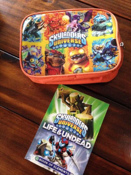 Sky landers book and lunch box