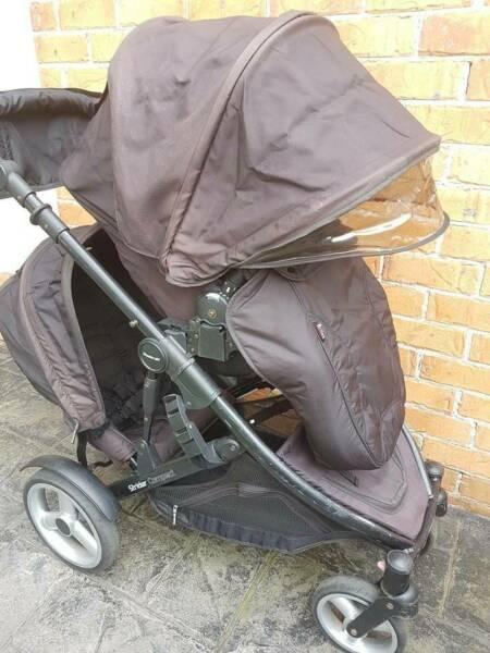 Double Pram Steelcraft Strider Compact Stroller With Second Seat