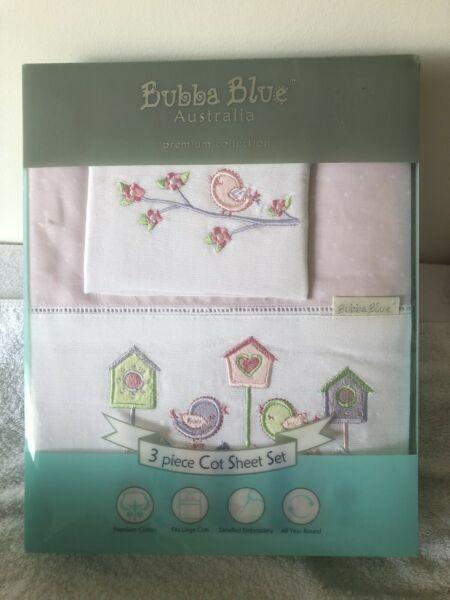Bubba Blue cot sheet set -new in box