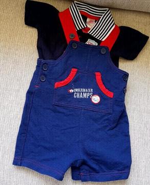 Baby boy overalls size 0