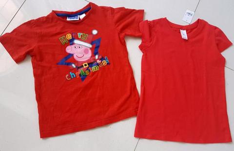 Peppa Pig shirt & plain Red shirt
