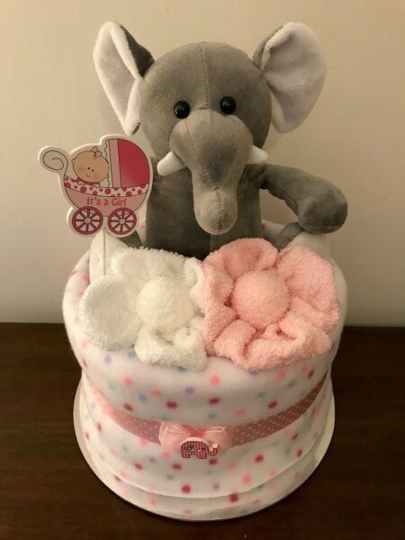 Elephant nappy cake