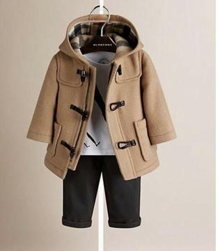 Brand new kids winter wool cashmere duffle coat hoodie girl boy size 4