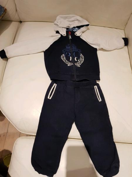 Billionaire Tracksuit Winter Outfit Boys Jacket Pants Set Navy
