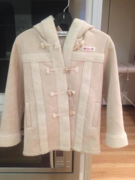 Girls Roxy fleece lined suede look jacket