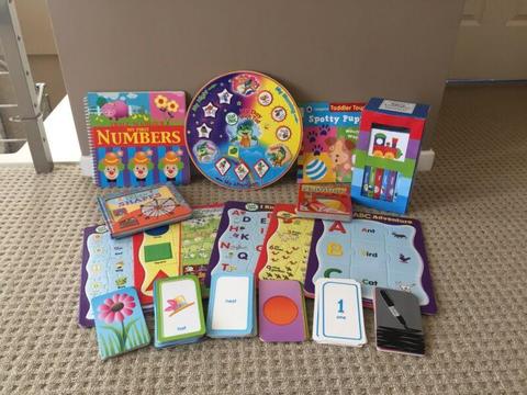 Leap frog puzzles, books and flashcards
