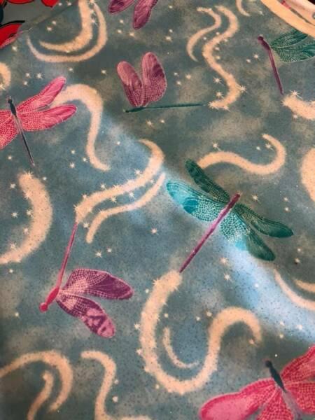 Handmade Weighted Large Lap Blanket Dragon Fly 2kg