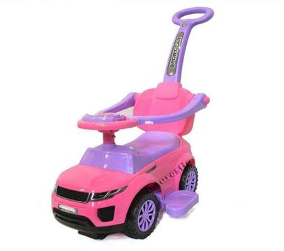 Safe 3-in-1 Range Rover Ride On Cars Kids Toy Walker & Push Pink