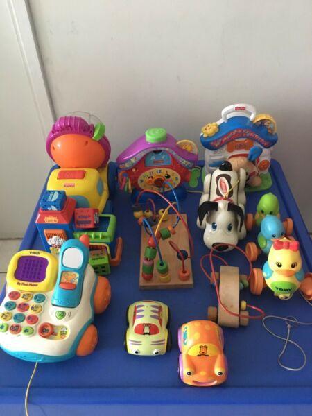 Used Toy Lot Fisher Price Playskool Dog Leapfrog Vtech Tomy Truck