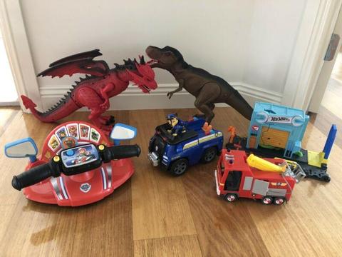 Kids toys Dinosaur Dragon Paw Patrol Hot Wheels Thomas Spider Man Lego