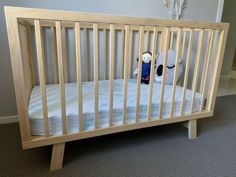 Childcare cot in natural colour