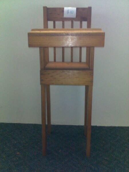 Timber doll high chair