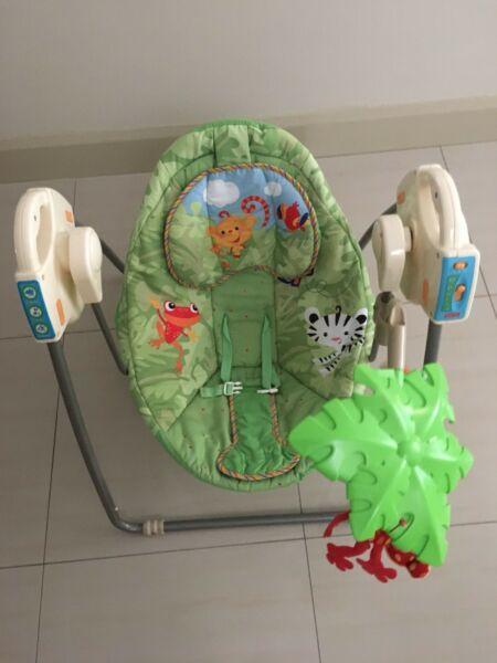 Fisher Price rainforest portable baby swing